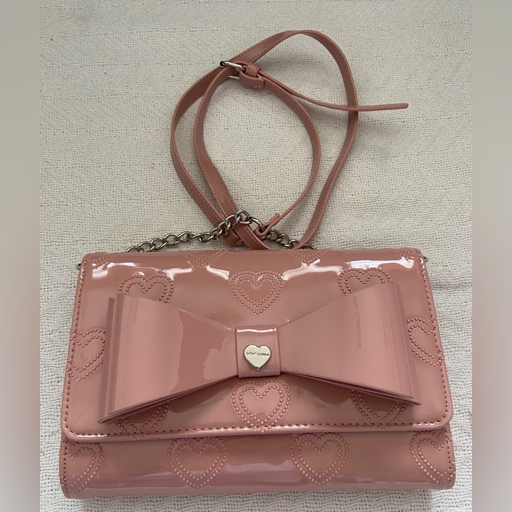 Betsey Johnson Chic Pink Bow-Accent Women's Bag